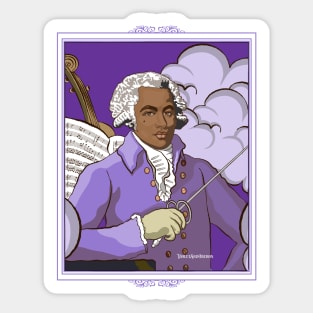 Portrait of Joseph Bologne violet Sticker